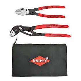 Knt-9k0080124us Knipex 9k0080124us 2 Piece Cobra And Diagonal Cutters Set - With 12ftft Keeper