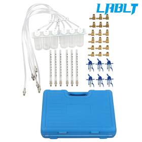 Lablt Om327726oc 6 Cylinder Diesel Injector Flow Meter Tester Common Rail Adaptor Test Tools Set