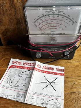 Lafayette 11-0101 Vintage Dwell Angle And Tachometer With Instructions