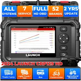 Crp129hd Launch 751495326457 Heavy Duty Truck Scanner All System Diesel Diagnostic Scan Tool Code Reader Dpf