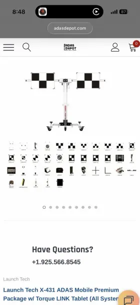 Launch 989347215234 2024 Launchtech Adas Calibration Tool