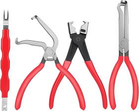 Lufstd Dxq-1001 Electrical Disconnect Pliers 4 Pack Connector Set Red