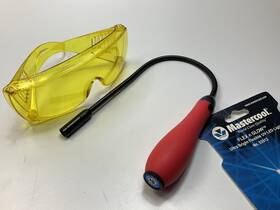 Mastercool 53512 Flex-n-glow Ultra Bright Flexible Uv Led Light And Glasses