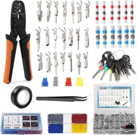 Ml&sl 614537223827 916pcs Connector Pins Crimped Electrical Wire Terminal Automotive Kit Silver
