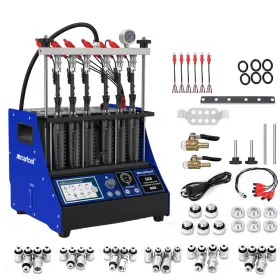 Mrcartool 707273305145 Gdi Efi Fsi Fuel Injector Cleaner Tester Ultrasonic Cleaning Machine 6 Cylinder