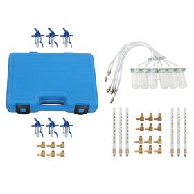 Munirater Aud102624d 6 Cylinder Diesel Injector Flow Meter Tester Kit Common Rail Adaptor Leak Tools