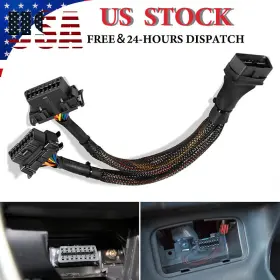 Myqp-0084 Myauto Obd Ii Port 2 16pin Splitter Extension Cable 1 Male Female Y Adapter