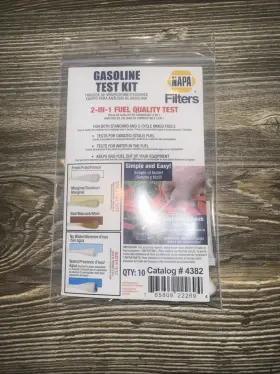 4382 Napa 765809222694 Gasoline Text Kit. 2-1 Fuel Quality Text. 10 Swabs. Nwt. Q