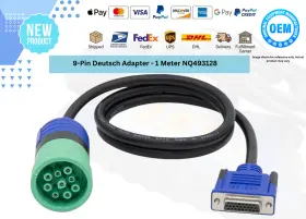Nq493128 Nexiq New 9-pin Deutsch Adapter - 1 Meter Oem Part