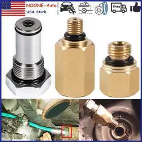 Noqp199919 No-auto Oil Fuel Rail Adapter Ipr Valve Air Test Fitting For 03-10 Ford 6.0l Powerstroke