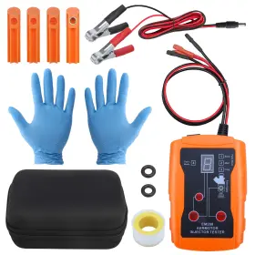 Nsioutlet 690770149582 Universal Fuel Injector Tester Kit Diy Cleaning Tools Set With Adapter For 12v Cars