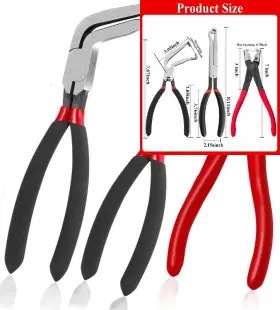 A0003 Obdkcan 3pcs Electrical Disconnect Pliers Automotive Connector Red