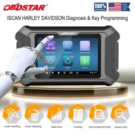 Obdstar 611677790929 Iscan Harley Davidson Motorcycle Diagnosis Code Scanner K.ey Programming