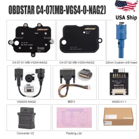 Mb-vgs4-0-nag2 Obdstar Sk459fullea C4-07 Adapter Kit Full Configuration Usa Stock