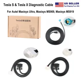 A01sf348 Oem For Tesla S X Model Diagnostic Programming Cable Autel Maxisys 909 919 Ultra