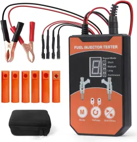 Dr4462 Ourantools Universal Fuel Injector Tester Cleaner Tool Kit 6 Adapters 8 Pulse Modes 12v/5v