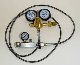 Performance Design 10-rt600 Shock Nitrogen Regulator With 6 Ft Stainless Race Tech No Loss Chuck 600 Psi