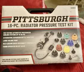 Pittsburgh Automotive Item-63862 16-piece Radiator Pressure Test Kit With Hard Case 13 Adapters Included