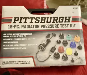 Item-63862 Pittsburgh Automotive 16-piece Radiator Pressure Test Kit With Hard Case 13 Adapters Included