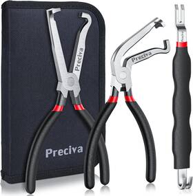 Preciva Ep-46001 3 Pcs Electrical Disconnect Pliers Connector Black