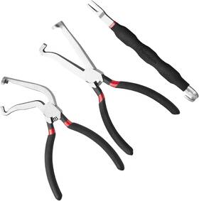 Puretalon 784847617927 Electrical Disconnect Pliers With Spring-loaded For Regular Black And Red