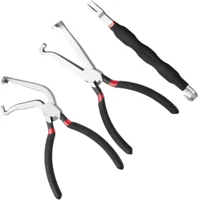 Puretalon 784847617927 Electrical Disconnect Pliers With Spring-loaded For Regular Black And Red