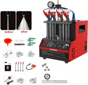 Mmt727 Qpking Ultrasonic Fuel Injector Cleaner Tester Car Piezo Nozzle Cleaning Machine