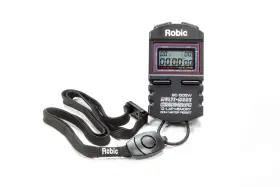 51-038 Quickcar Stopwatch - Digital 12 Lap Memory Multi-mode Black Each
