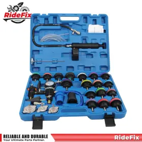 Rf5256546 Ridefix Vacuum Cooling System Tool Refill Kit Universal Radiator Pressure Tester 28pcs