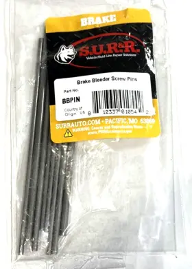 S.u.r. & R. 812337010542 And Bbpin Brake Bleeder Screw Pins 8-pack