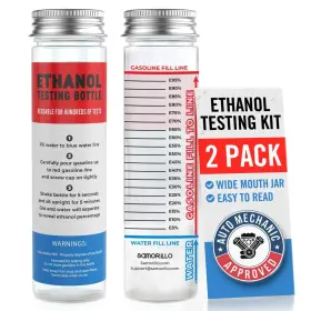 Jeeu-065 Samorillo 2-pack Reusable Ethanol Testing Kit - Wide Mouth Fuel Test Bottle For E85