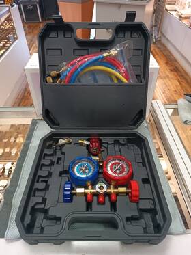 Santech Mt1760 Omt Ac Diagnostic Manifold Gauge Set With 3-way Gauges And Hoses