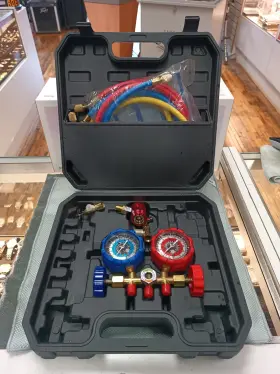 Mt1760 Santech Omt Ac Diagnostic Manifold Gauge Set With 3-way Gauges And Hoses
