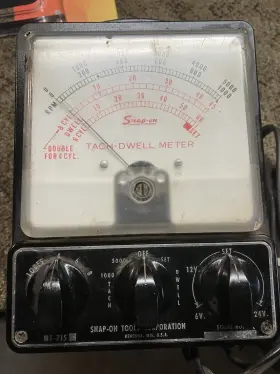 Snap-on Mt-715 Vintage Brand Model Tach And Dwell Tester Early