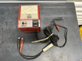 Mt807 Snap On Usa Vintage Snap-on Tools Volt Amp Meter Dc Volts Red Color