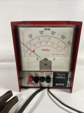 Mt816 Snap-on Vintage Tools Tach Dwell Instrument Tested