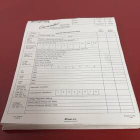 Snap On Tools Ss949a Counselor Digital Oscilloscope Paper Checklist Notebook Forms