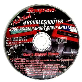 Zmt25002400-cd Snap-on Fast-track Troubleshooter 2000 Asian Import Driveability