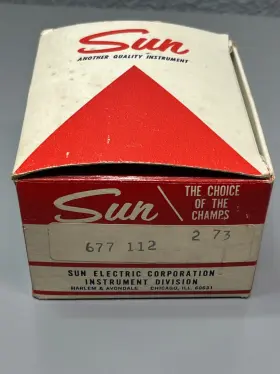 677-112 Sun Vintage Auto Tester - Empty Box For Panel Mount Gauge #677-112 Rare