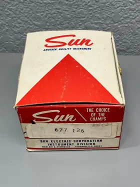 677-126 Sun Vintage Auto Tester - Empty Box For Panel Mount Gauge #677-126 Rare