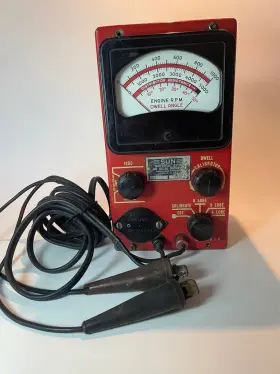 Tdt-5 Sun Dwell Vintage Tach-dwell Model Automotive Engine Tester With Clips