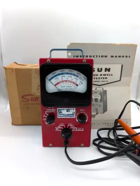 Tdt-12 Sun Vintage Model Tach Dwell Tester Meter Exceptional Rough Box Instructn
