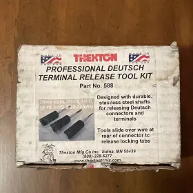Th588 Thexton Mfg Co. Deutsch Terminal Release Tool Kit #588