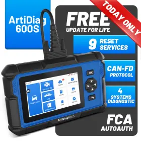 Artidiag600s Topdon 850028162217 Obd2 Scan Tool 4 System Code Reader 9 Hot Reset Services
