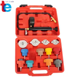 Tr59398 Turitrade Coolant Radiator Pressure Tester Cooling System Head Gasket Leak Detector 14pcs