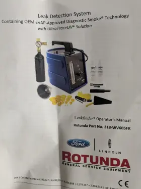 218-wv605fk Vacutec/rotunda Diagnostic Smoke Vapor Machine With Ultra Trace Uv Dye Solution