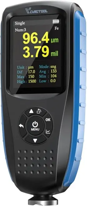 0.01mil Vdiagtool Vc300 Car Coating Thickness Gauge High Resolution Digital