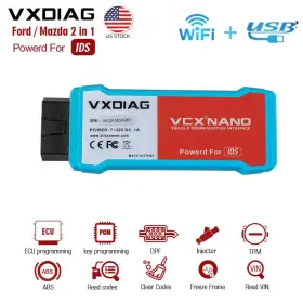 Hksp239-w Vxdiag Vcx Nano For Ford/mazda 2 In 1 With Ids V129 Diagnostic Tool Wifi/usb
