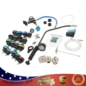 On1009698l Wflnhb 33pcs Radiator Pressure Tester Cooling System Coolant Vacuum Purge Refill Kit