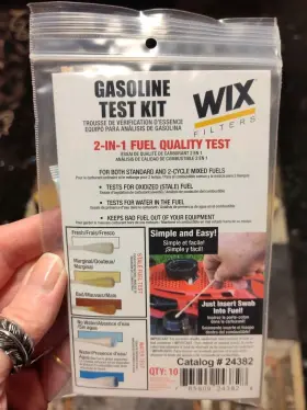 24382 Wix Gasoline 2-in-1 Fuel Quality Test Kit . 10 Swab Easy New